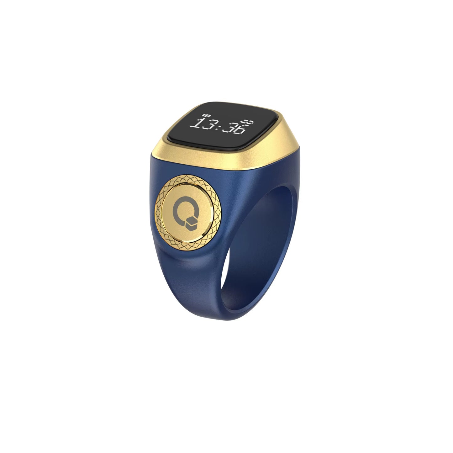 Halal Certified E01 Smart Zikr Ring Tasbih Counter Prayer Reminder Qibla Direction & Alarm Clock for Muslim Worship Tracking