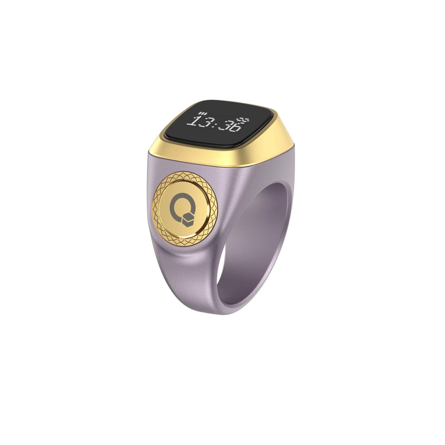 Halal Certified E01 Smart Zikr Ring Tasbih Counter Prayer Reminder Qibla Direction & Alarm Clock for Muslim Worship Tracking