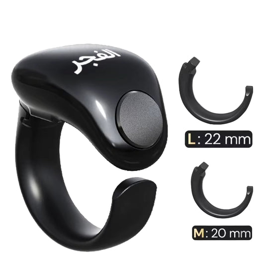 Weslamic Smart Tasbeeh Zikr Ring Islamic Tally Digital Counter for Muslims Praise Prayer Reminder Magnetic Charging Waterproof